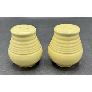 Vintage MCM Yellow Rings Pottery Ringware Line Salt And Pepper Shakers